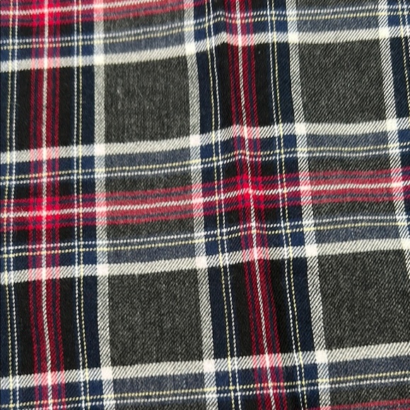 NWOT Untuckit Gray Red Navy Plaid Cotton Button Front Shirt Size Large Slim Fit - Picture 10 of 10